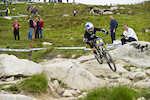 Rachel Atherton on course...
